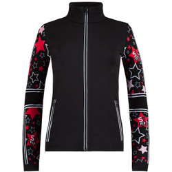 Newland Alla Full Zip Sweater Women's in Black and Red